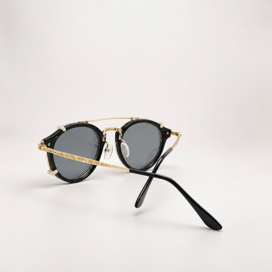 Classic Double Lens Retro Steampunk Design Unisex Sunglasses