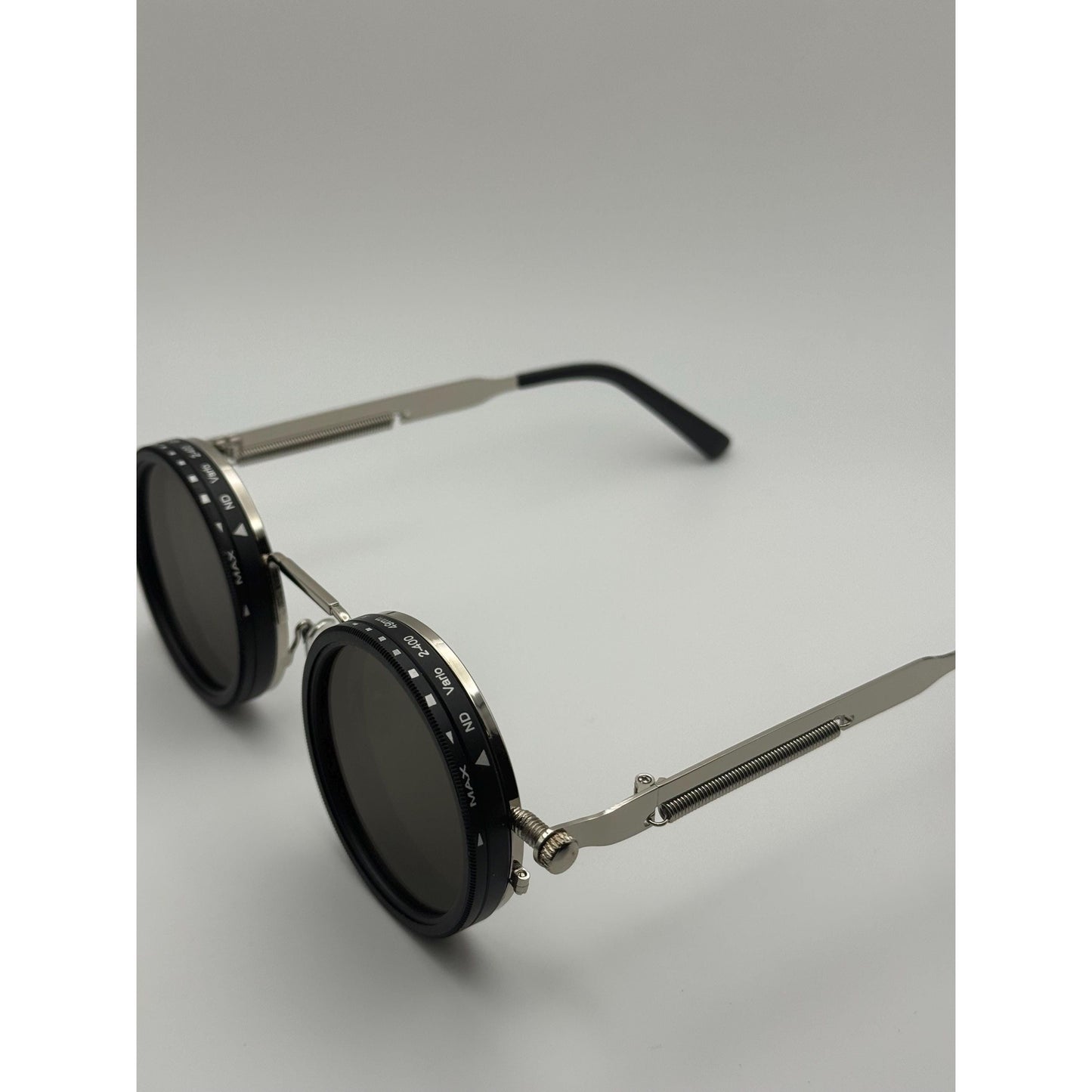 Adjustable Tint Steampunk Sunglasses | Rotating Polarized UV400 Retro Goggles for Men & Women with Personalized Sunglasses Case