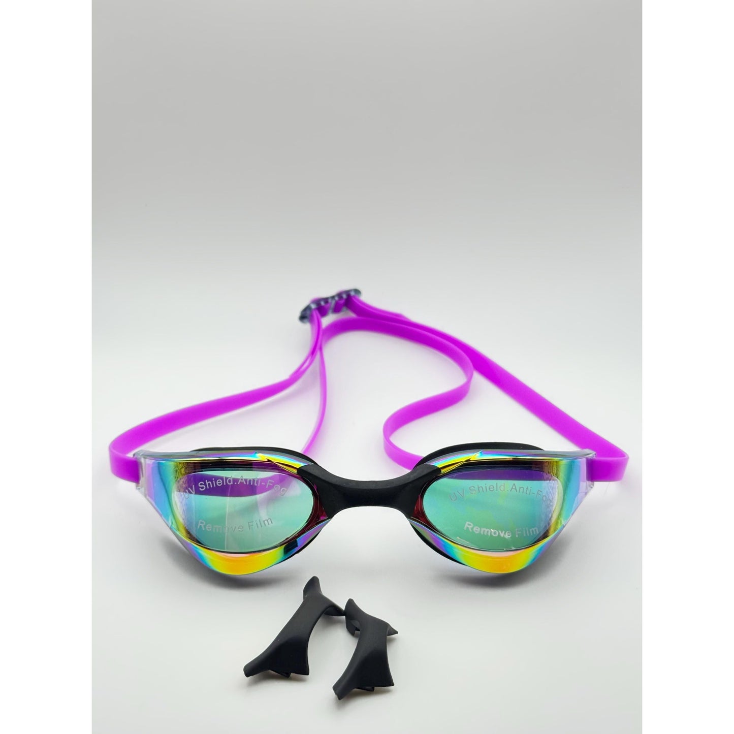 Professional Anti-Fog UV Protection Swim Goggles | Unisex Low-Profile Mirrored Racing Lenses