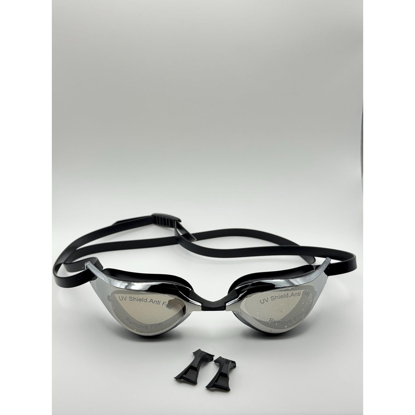 Professional Anti-Fog UV Protection Swim Goggles | Unisex Low-Profile Mirrored Racing Lenses