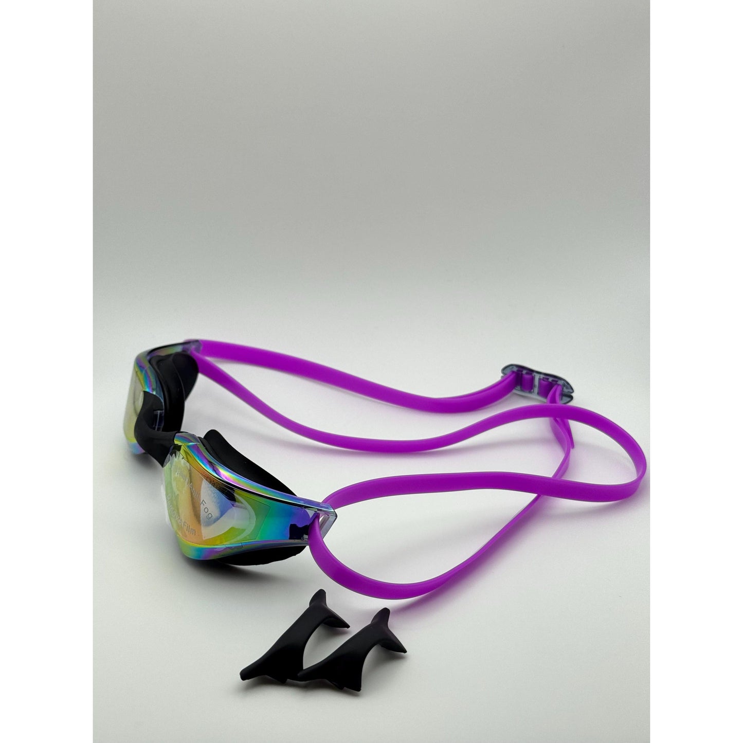 Professional Anti-Fog UV Protection Swim Goggles | Unisex Low-Profile Mirrored Racing Lenses
