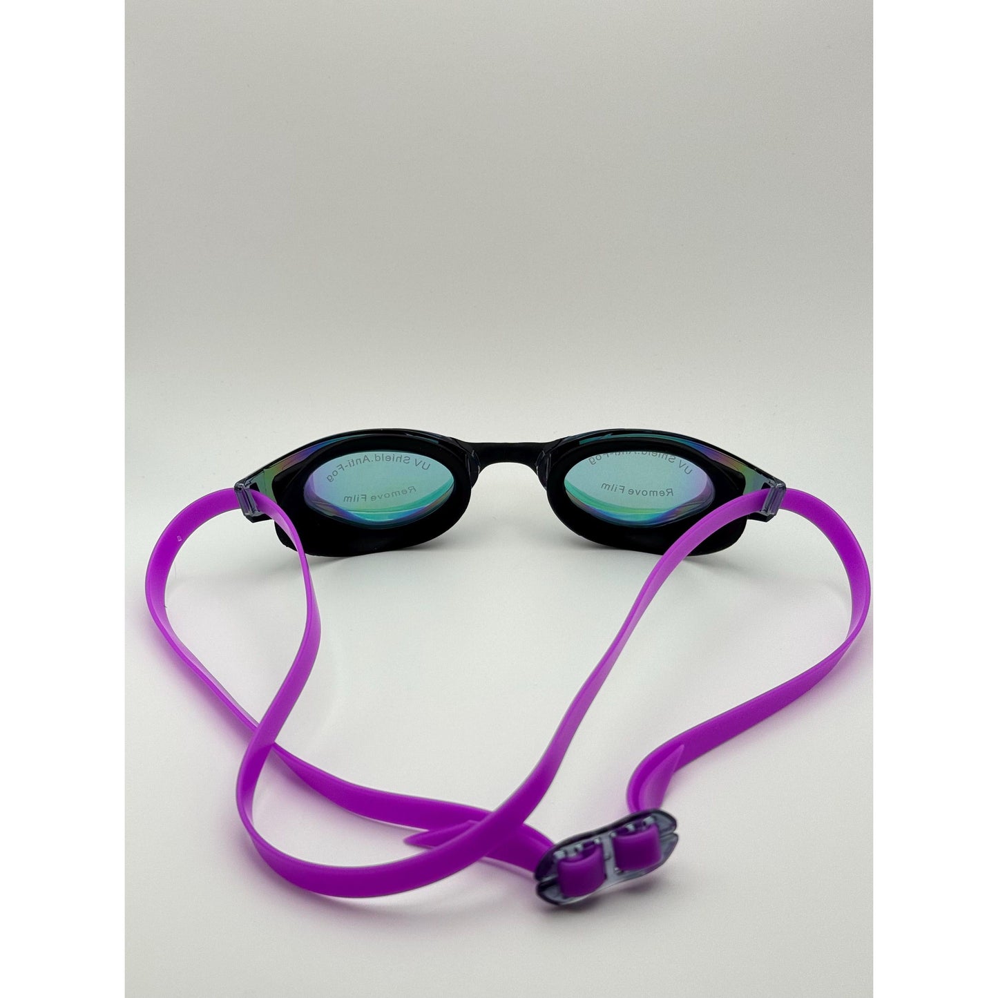 Professional Anti-Fog UV Protection Swim Goggles | Unisex Low-Profile Mirrored Racing Lenses