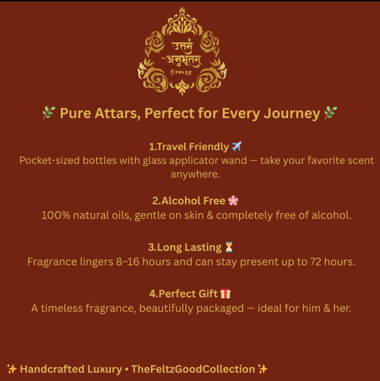 White Musk Attar Perfume Oil: Vegan Alcohol-Free Fragrance in Gift Box