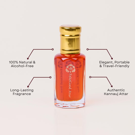 Pure Kesar Attar Perfume Oil: Vegan Saffron Fragrance in Gift Box