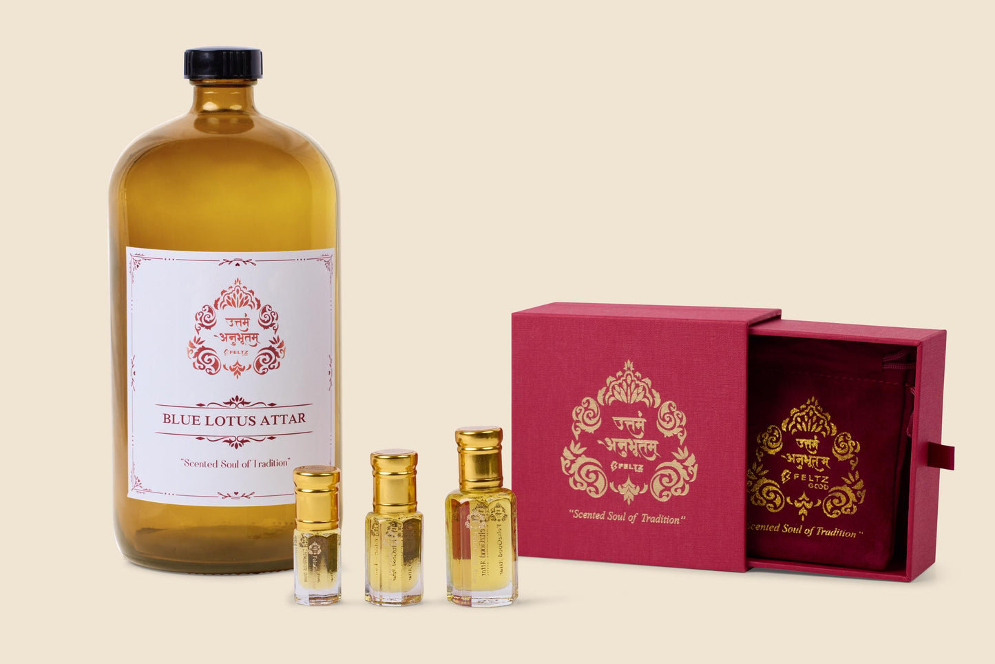 Nag Champa Attar Perfume Oil: Natural Floral Woody Fragrance, Kannauj Gift Box