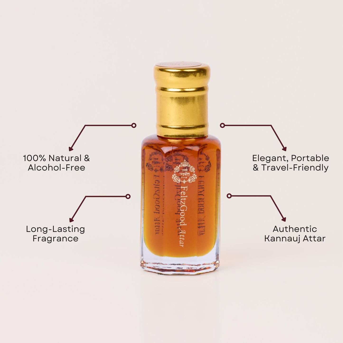 Arabian Jasmine Attar Perfume Oil: Vegan Mogra Fragrance Gift Box
