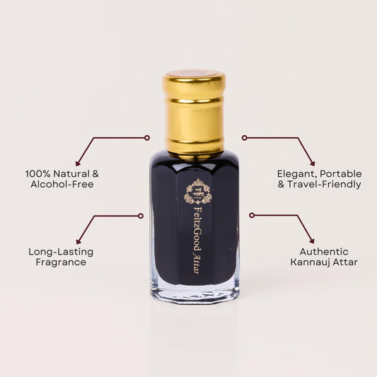 Sandalwood Shamama Attar Perfume Oil: Vegan Alcohol-Free Handmade Fragrance Gift Set