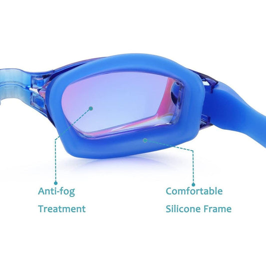 Anti-Fogging Ocean Blue Swimming Goggles/Sunglasses