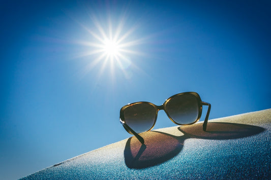 brown framed sunglasses