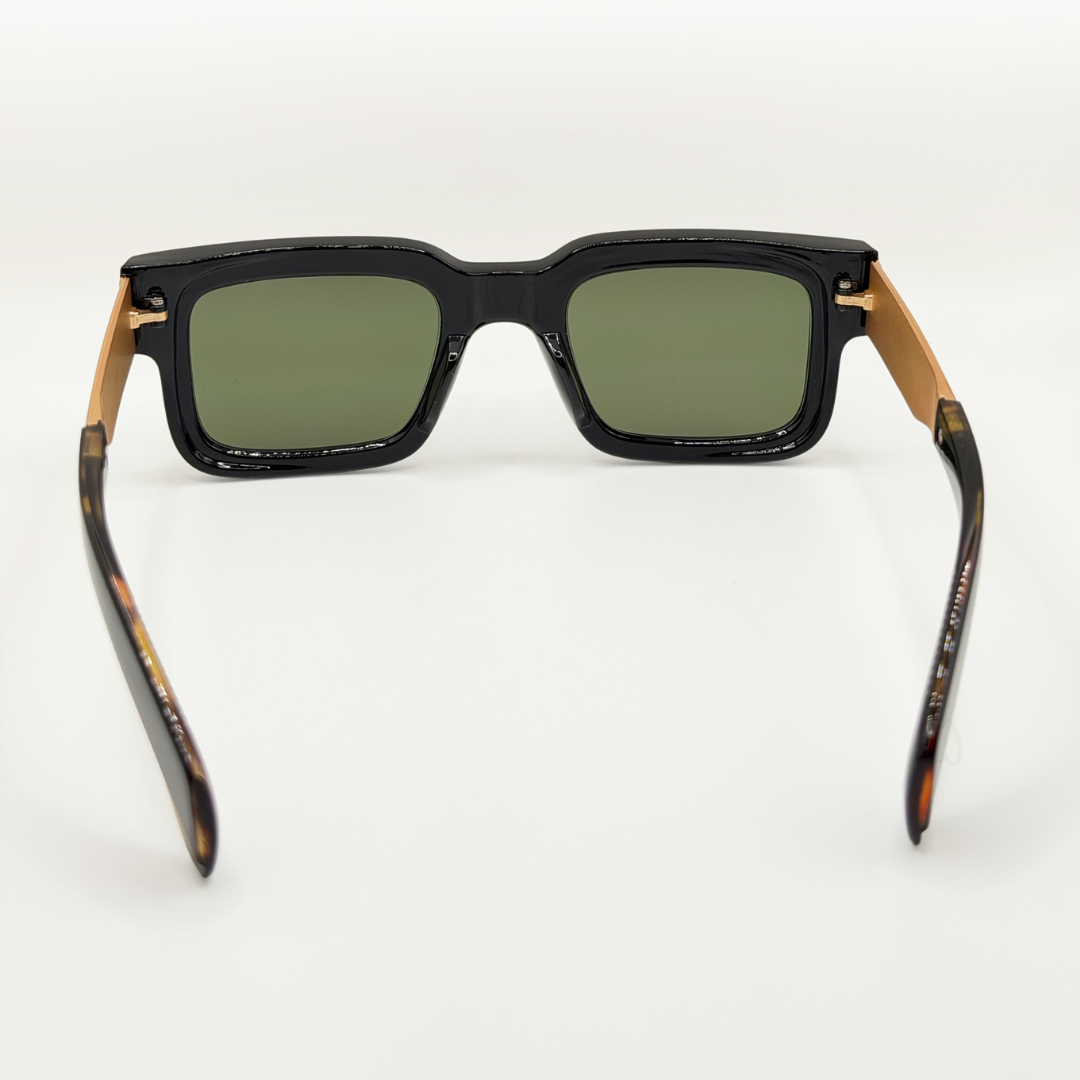 Vintage Polarized Square Sunglasses Amber Gold Frame adjustable tint sunglasses - View 26