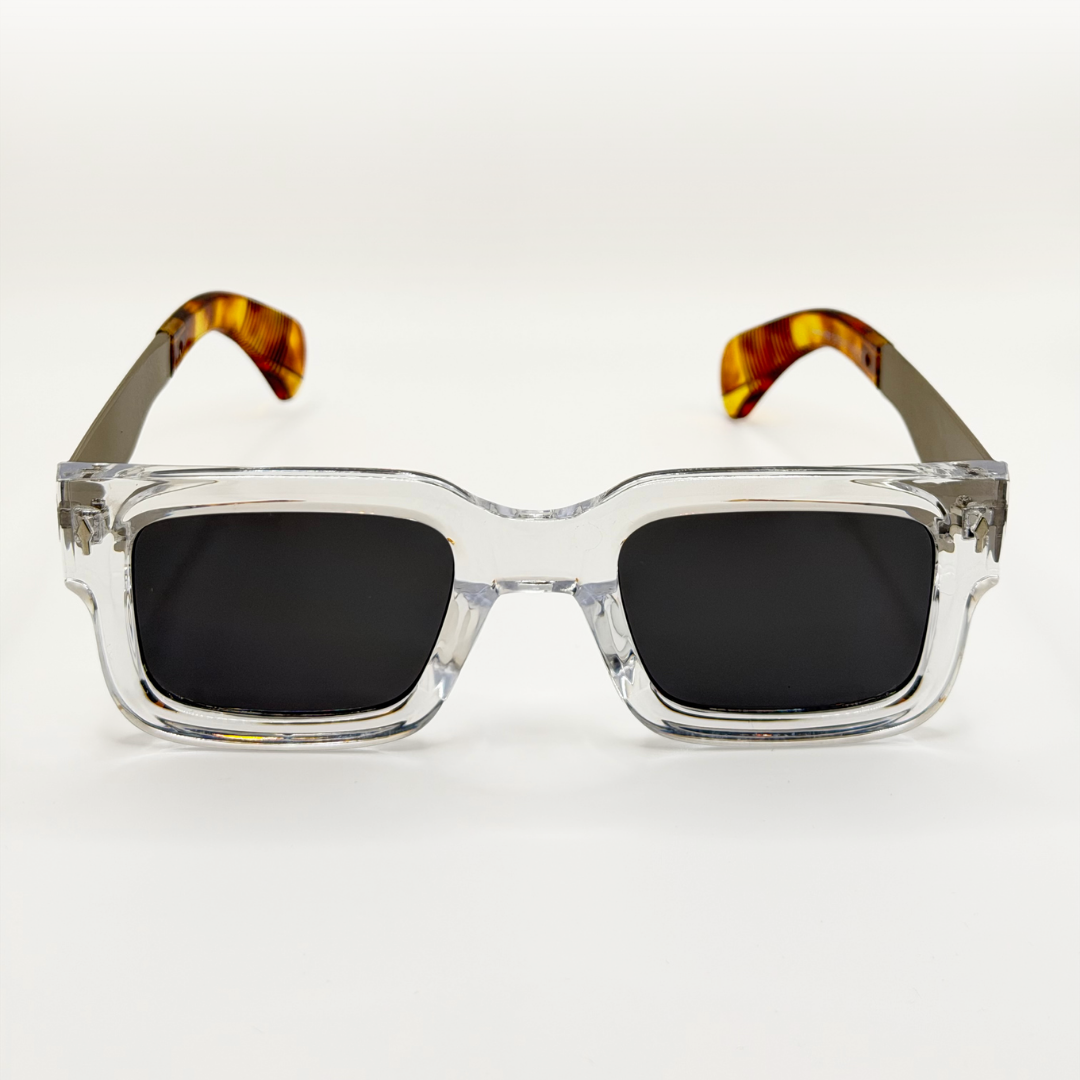 Vintage Polarized Square Sunglasses Amber Gold Frame adjustable tint sunglasses - View 11