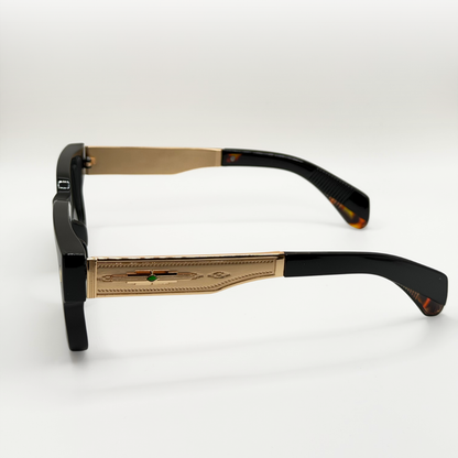 Vintage Polarized Square Sunglasses Amber Gold Frame adjustable tint sunglasses - View 32