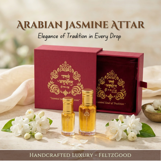 Arabian Jasmine Attar Perfume Oil Vegan Mogra Fragrance Gift Box - Alcohol-Free Traditional Indian Attar Perfume Oil - View 1
