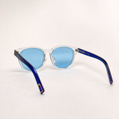 Crystal Icy blue Acetate Polarized Unisex Sunglasses