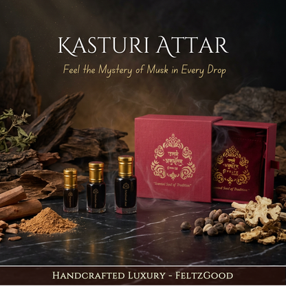Kasturi Attar Perfume Oil Vegan Musk Sandalwood Handmade In Kannauj Alcohol Free Unisex Luxury Gift - Alcohol-Free Traditional Indian Attar Perfume Oil - View 1