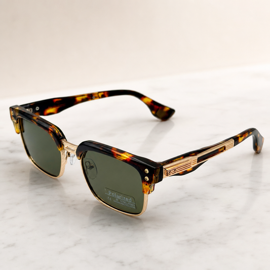 Vintage Polarized Shades | Retro Square UV400 Eyewear | Acetate Frame Style