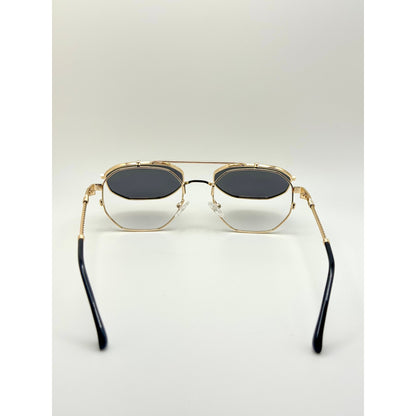 Flip Up Sunglasses For Men Women Vintage Metal Frame Adjustable Lift Up Lens Retro Steampunk Style Shades Fashion And Festival Eyewear adjustable tint sunglasses - View 6