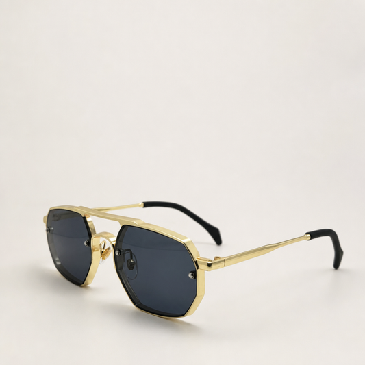 Double Bridge Metal Frame Locomotive Decor Steampunk Sunglasses