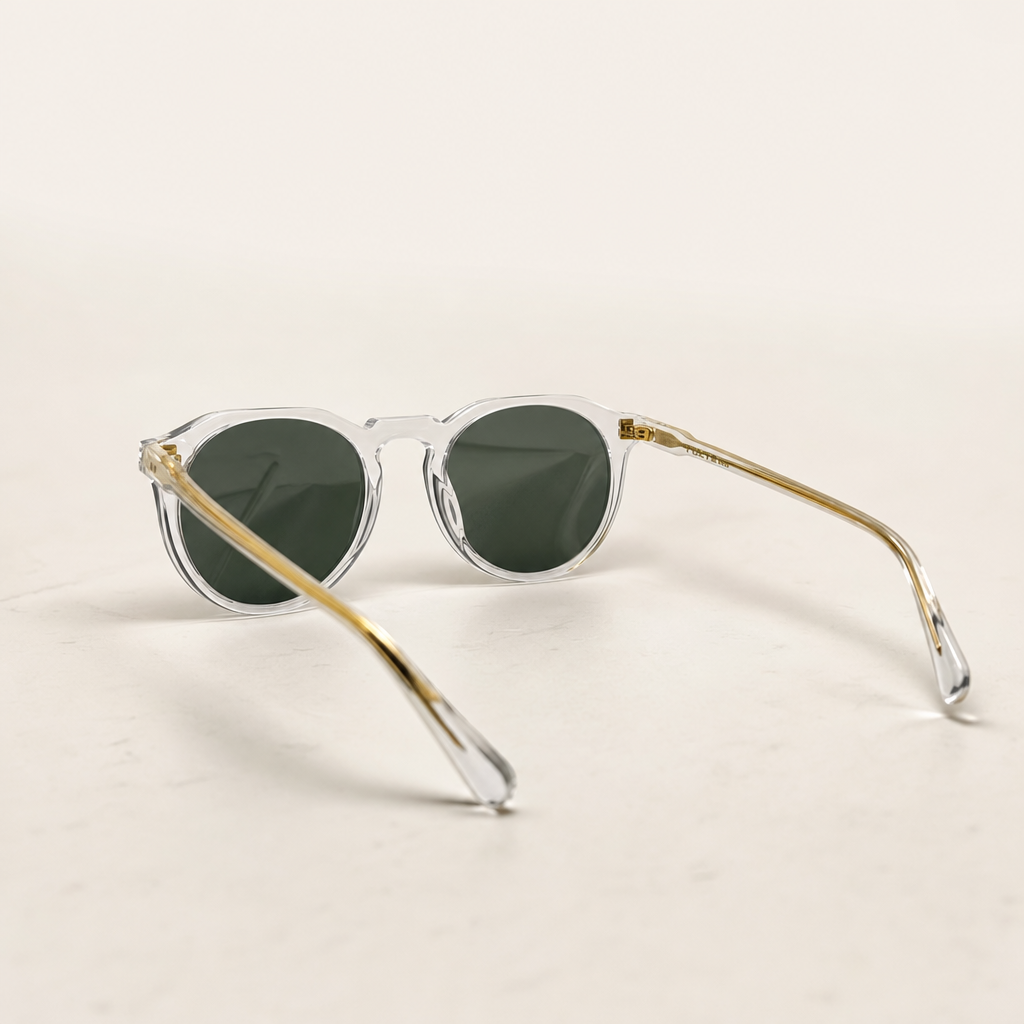 Crystal Quartz Green Acetate Polarized Unisex Sunglasses