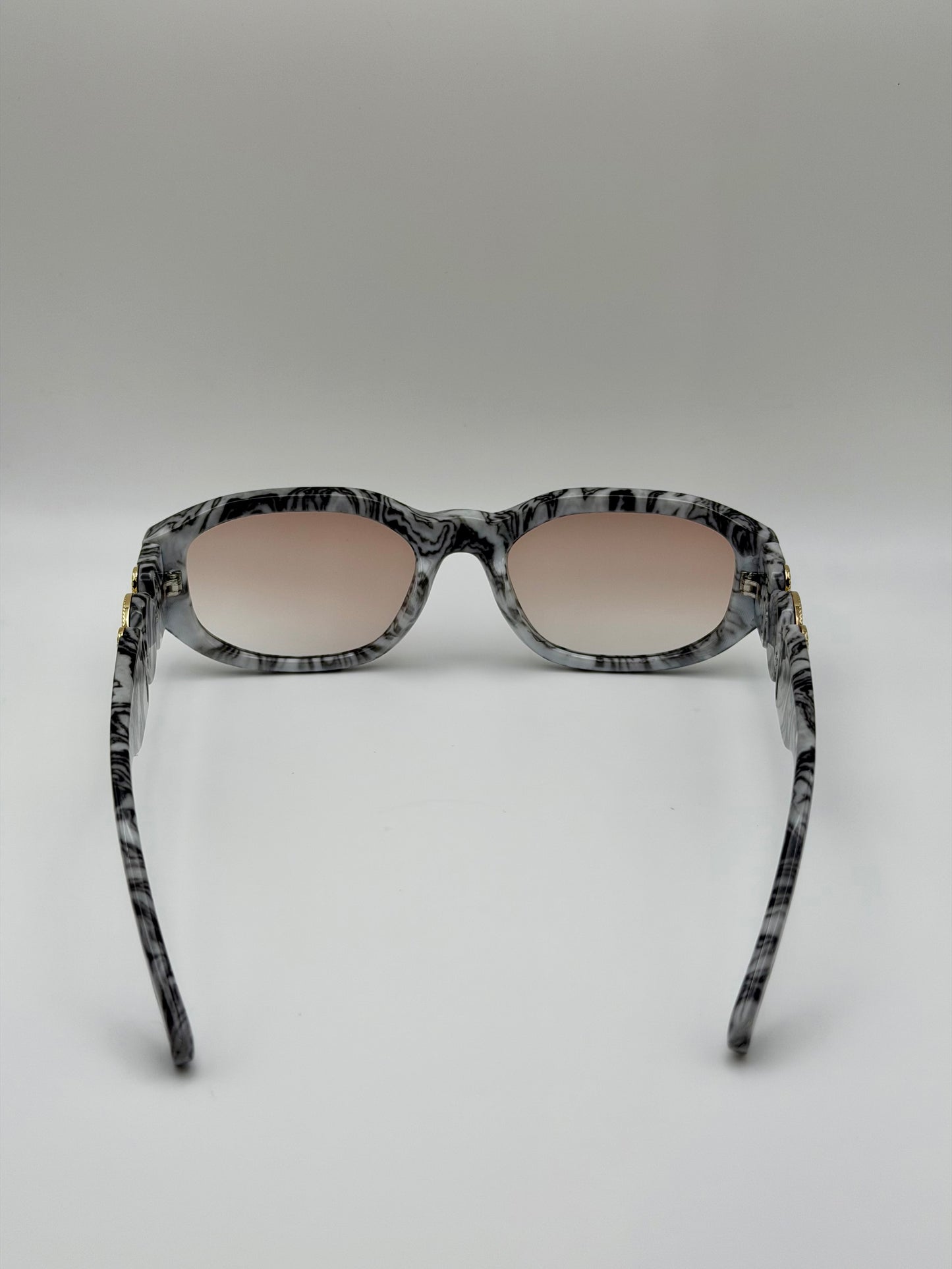 Vintage Rectangle Black Sunglasses | Retro Designer-Inspired Shades | Gold Medallion Statement Glasses | UV Protection Women Sunglasses
