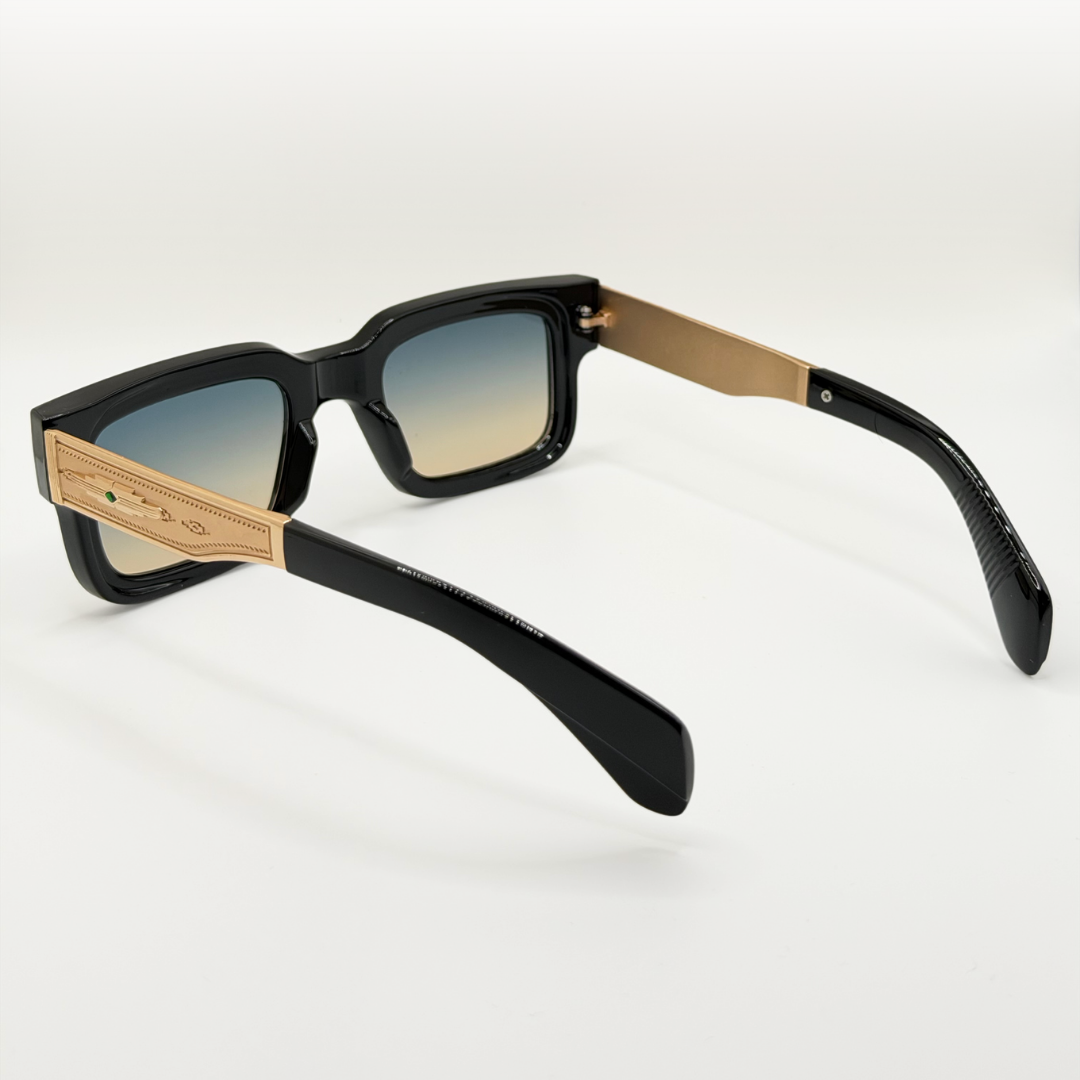 Vintage Polarized Square Sunglasses Amber Gold Frame adjustable tint sunglasses - View 19