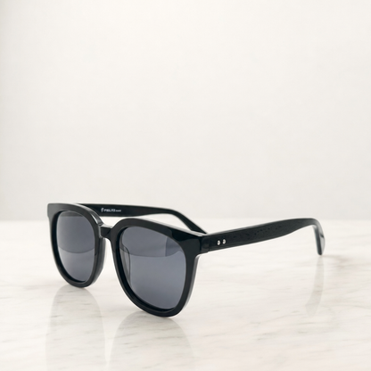 Black on Black Retro Acetate Polarized Unisex Sunglasses