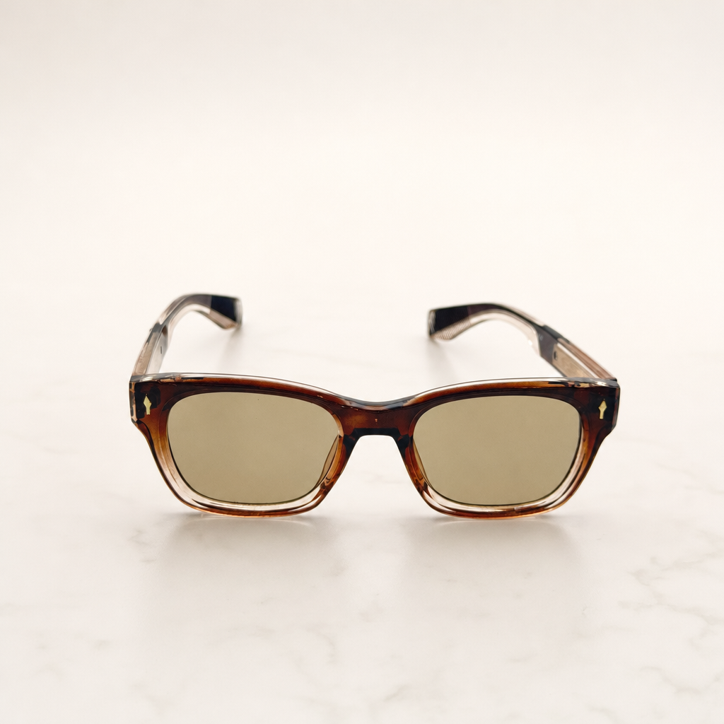 Unisex Retro-Inspired Square Sunglasses with UV400 Protection & Personalized Sunglasses Case
