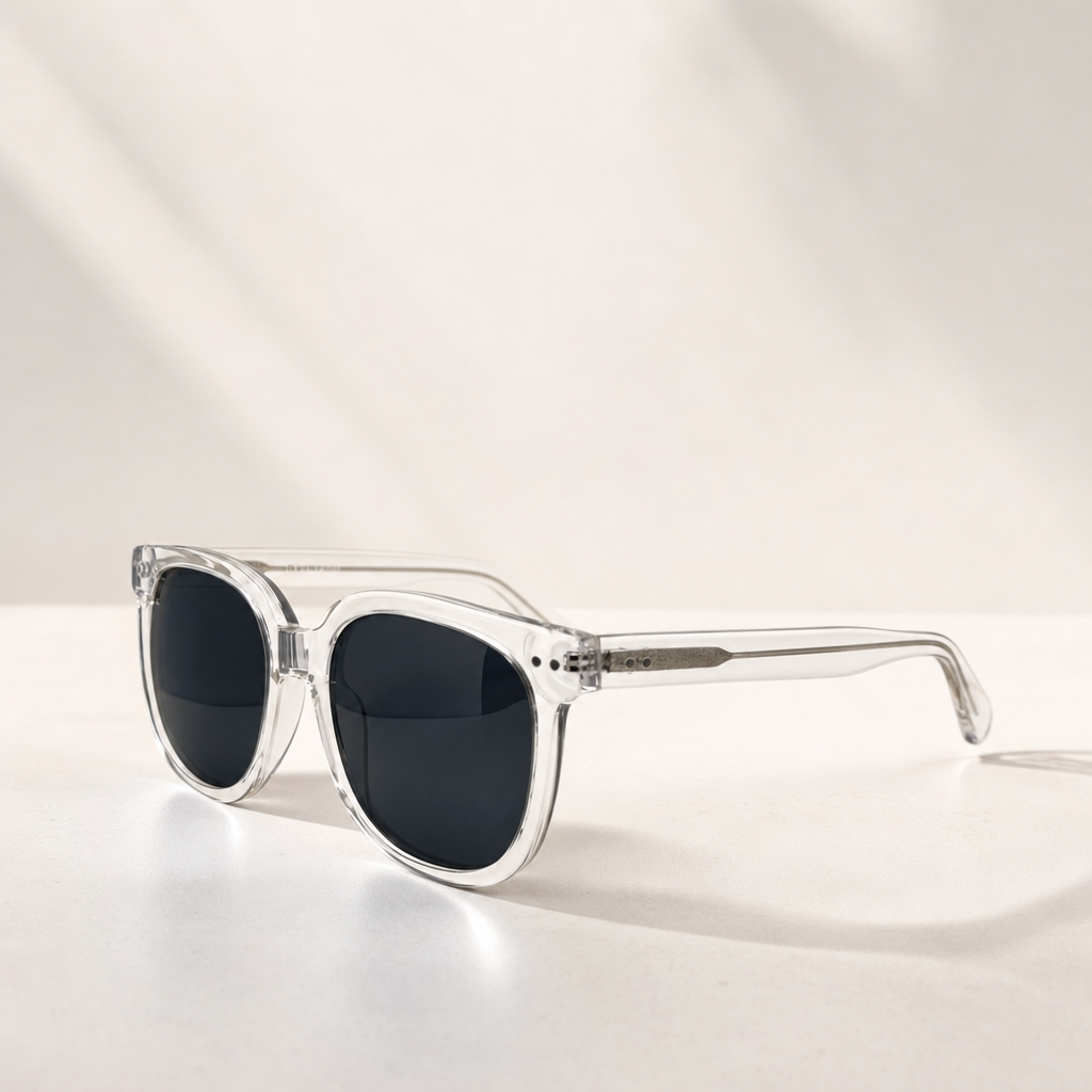 Crystal Water Retro Acetate Polarized Unisex Sunglasses