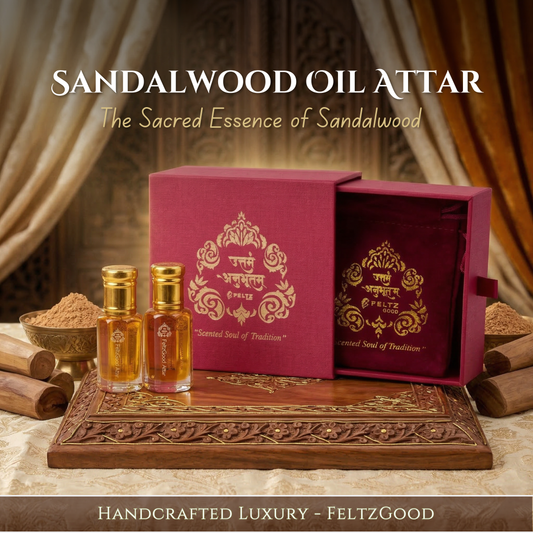 Pure Sandalwood Oil Attar – Natural Perfume Oil, Alcohol-Free, Aromatherapy Essential Oil, Unisex Fragrance