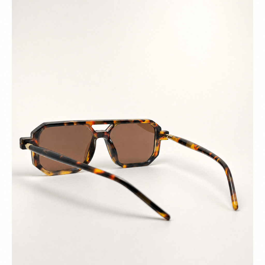 Aviator Tortoise Square Vintage Fashion Designer Unisex Sunglasses
