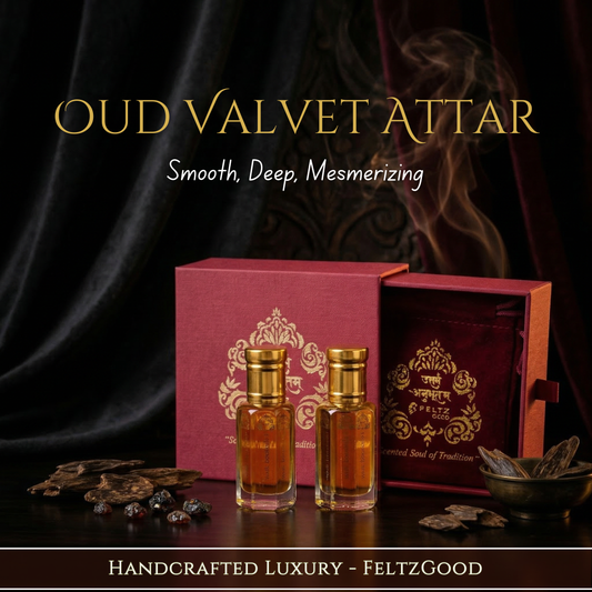 Oud Velvet Attar Perfume Oil Handmade Kannauj Fragrance Natural Long Lasting Unisex Essential Oil - Alcohol-Free Traditional Indian Attar Perfume Oil - View 1