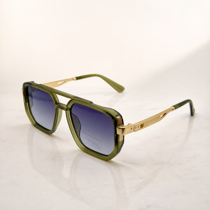 Retro Square Pilot Shades | Polarized UV400 Glasses | Unisex Eyewear