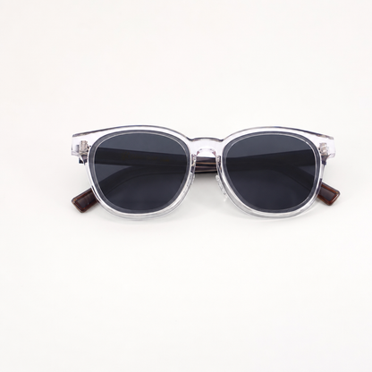 Crystal Dark Chocolate Acetate Polarized Unisex Sunglasses
