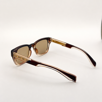 Unisex Retro-Inspired Square Sunglasses with UV400 Protection & Personalized Sunglasses Case