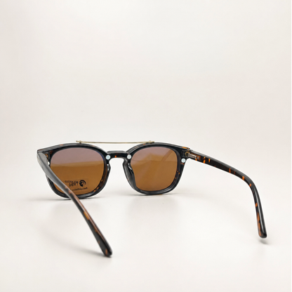 Italian Double Lens Retro Square Polarized Plus Anti-Blue Light Glasses