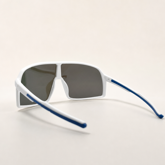 Blue Mirrored Polarized Sports Sunglasses with UV Protection For Men And Women