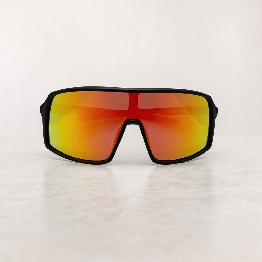 Polarized Red Mirrored Sports & Outdoors Sunglasses with UV400 Protection For Men And Women