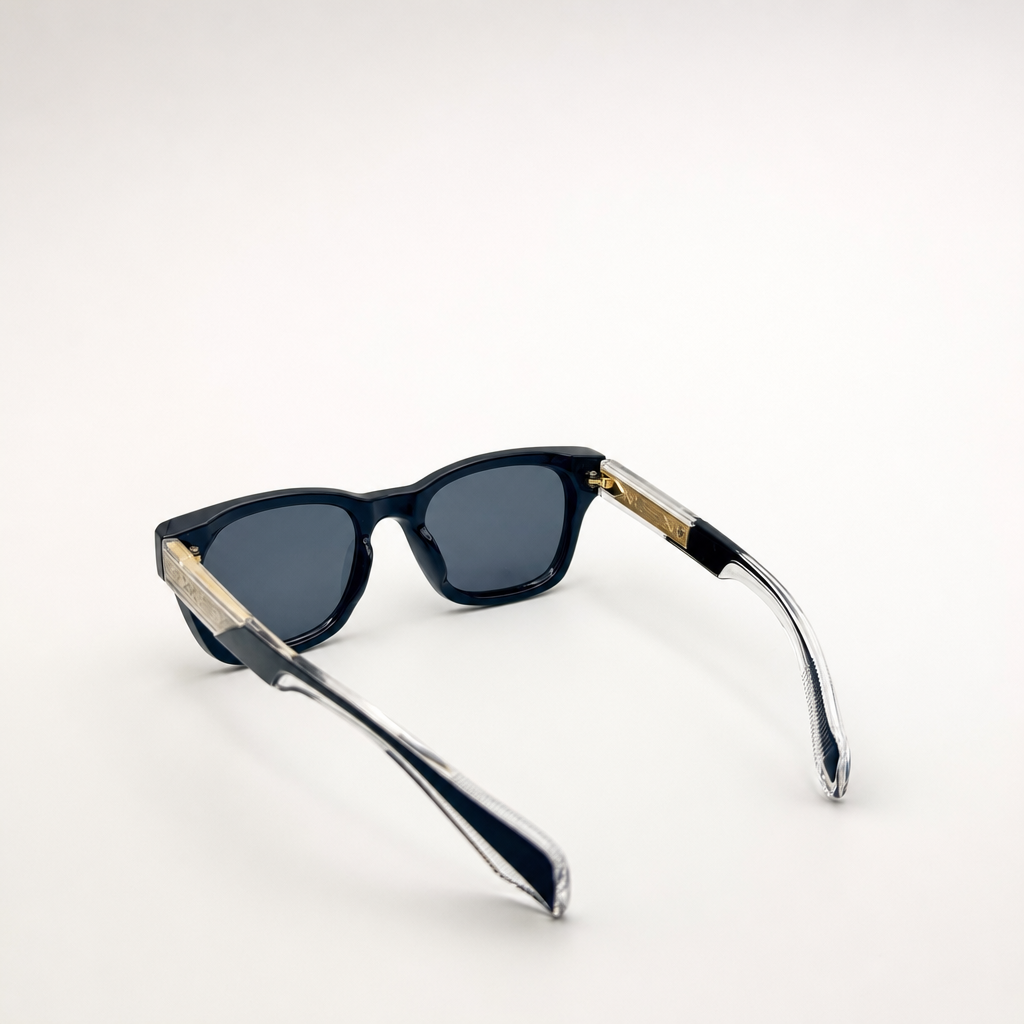 Unisex Retro-Inspired Square Sunglasses with UV400 Protection & Personalized Sunglasses Case