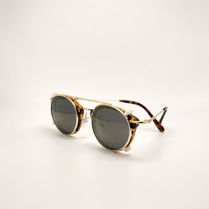 Classic Double Lens Retro Steampunk Design Unisex Sunglasses