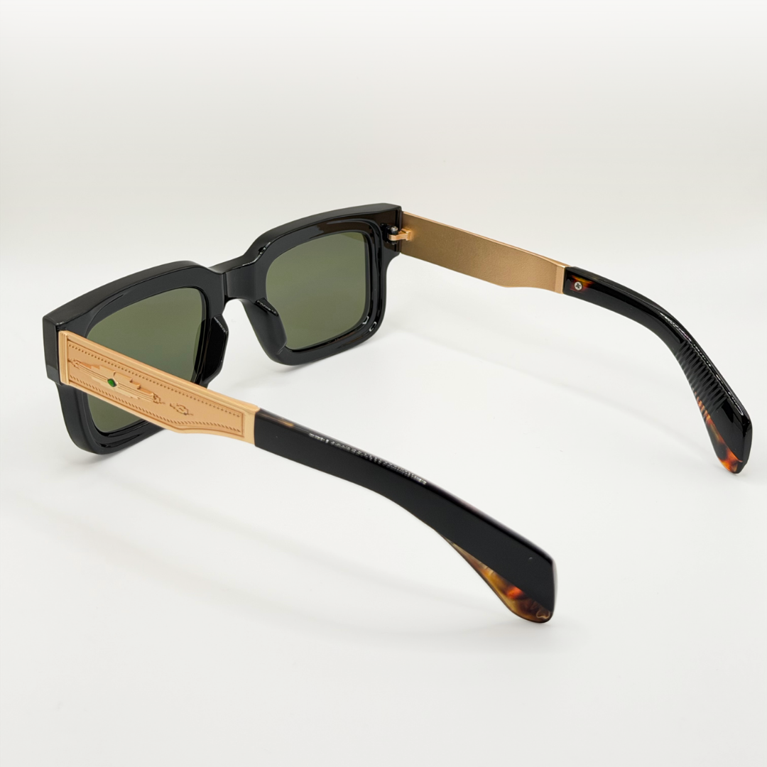 Vintage Polarized Square Sunglasses Amber Gold Frame adjustable tint sunglasses - View 25