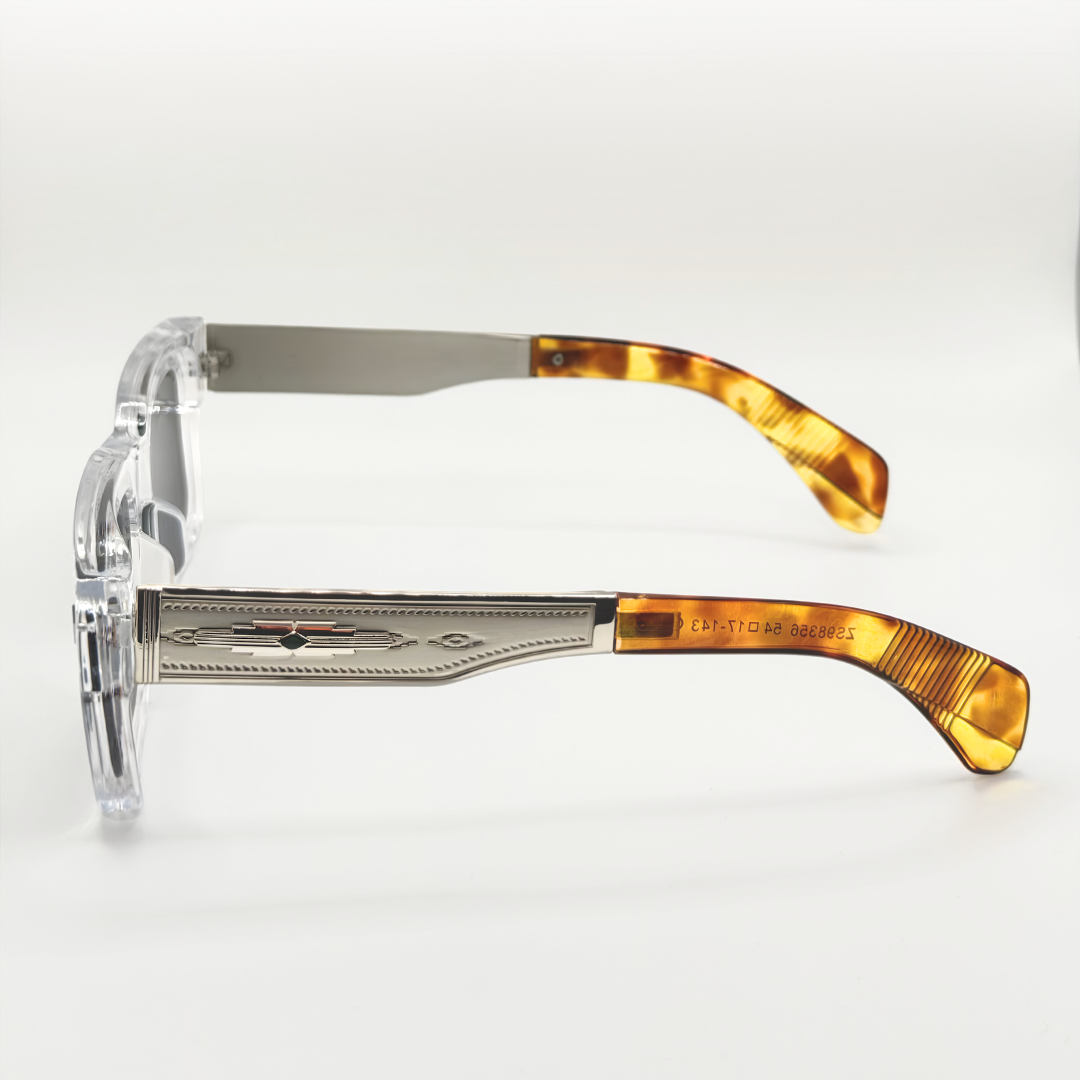 Vintage Polarized Square Sunglasses Amber Gold Frame adjustable tint sunglasses - View 13