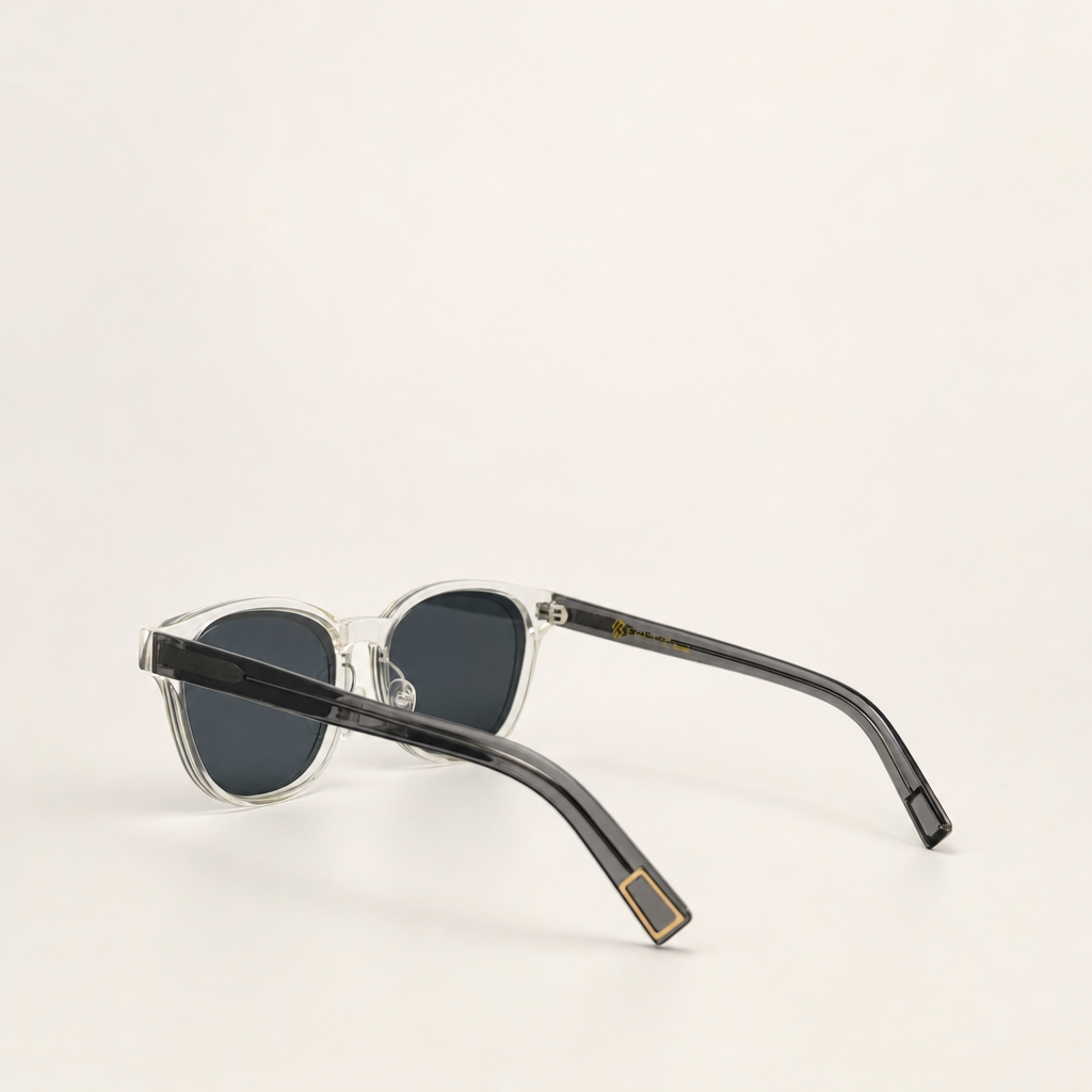 Crystal Dark Chocolate Acetate Polarized Unisex Sunglasses