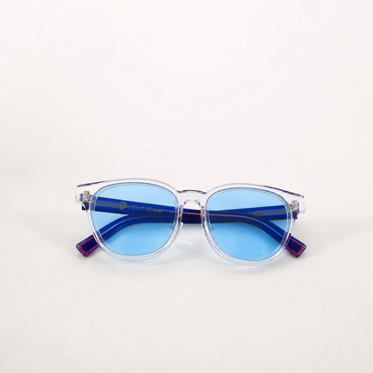 Crystal Icy blue Acetate Polarized Unisex Sunglasses