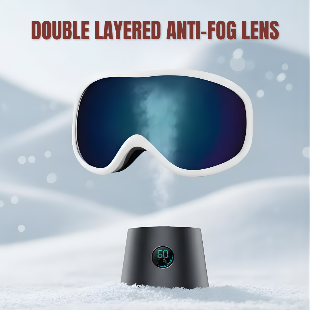 OTG Ski Goggles for Glasses – Anti-Fog Double Lens, UV Protection, Flexible Frame, Unisex Snowboarding & Skiing Eyewear