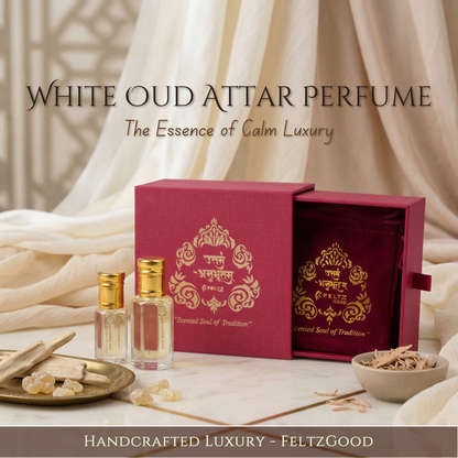 White Oudh Attar Perfume Oil Vegan Agarwood Handmade In Kannauj Gift Box - Alcohol-Free Traditional Indian Attar Perfume Oil - View 1