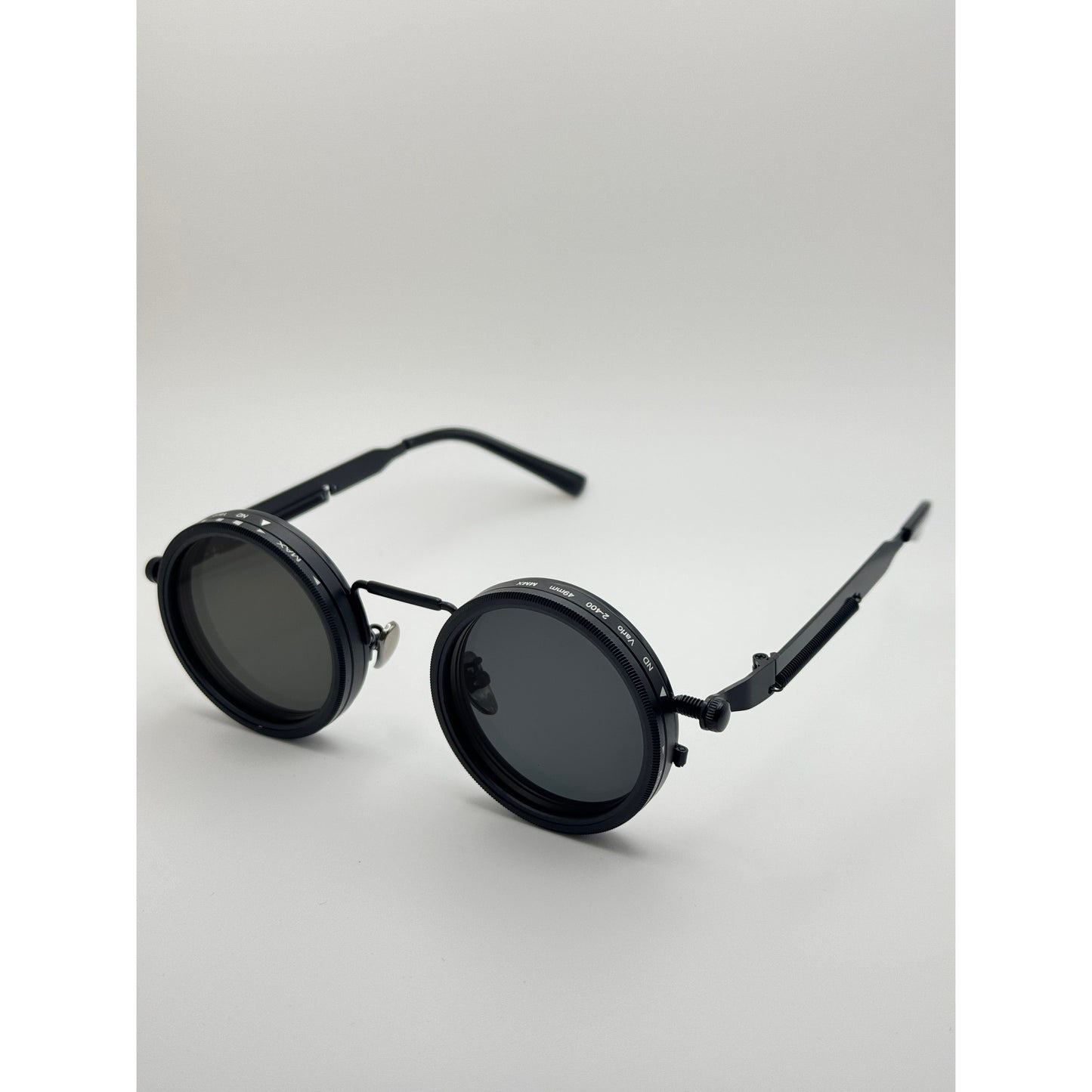 Adjustable Tint Steampunk Sunglasses | Rotating Polarized UV400 Retro Goggles for Men & Women with Personalized Sunglasses Case