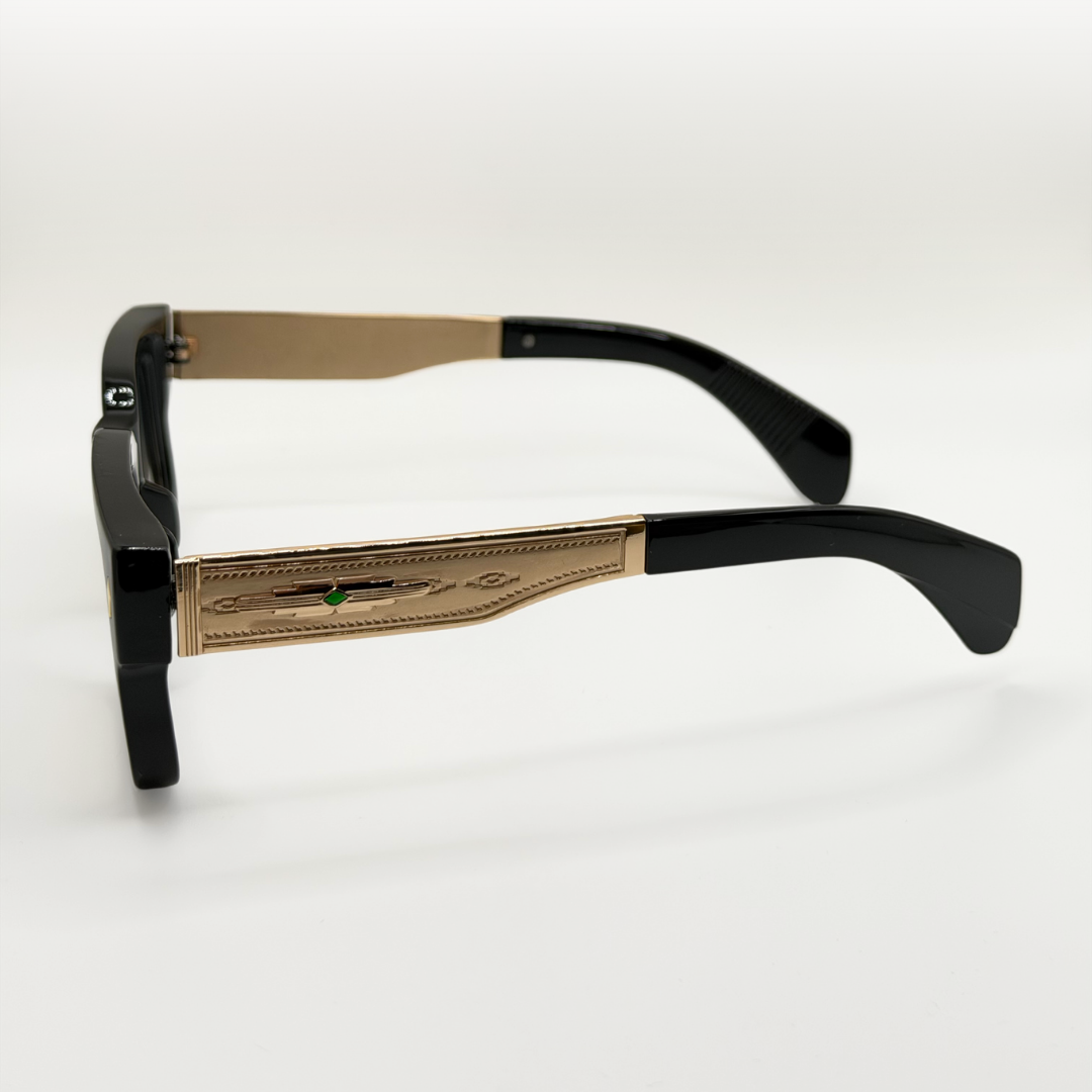 Vintage Polarized Square Sunglasses Amber Gold Frame adjustable tint sunglasses - View 30
