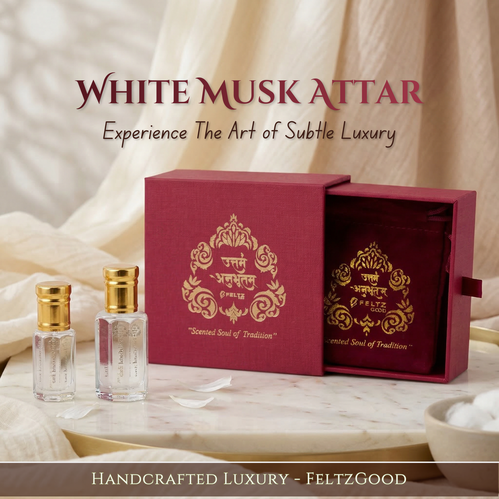 White Musk Attar Perfume Oil Vegan Alcohol Free Fragrance In Gift Box - Alcohol-Free Traditional Indian Attar Perfume Oil - View 1
