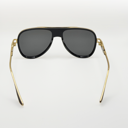 Retro Aviator Sunglasses Gold Black Frame Gradient Lens Uv400 Men Women adjustable tint sunglasses - View 7