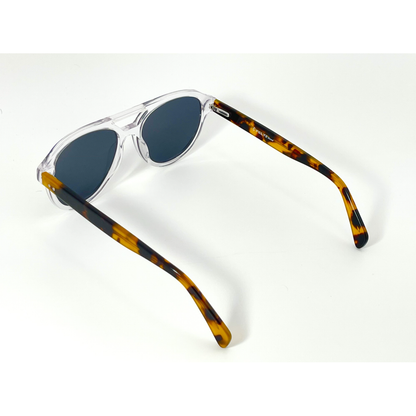 Crystal Tortoise Aviator Acetate Polarized Unisex Sunglasses adjustable tint sunglasses - View 3